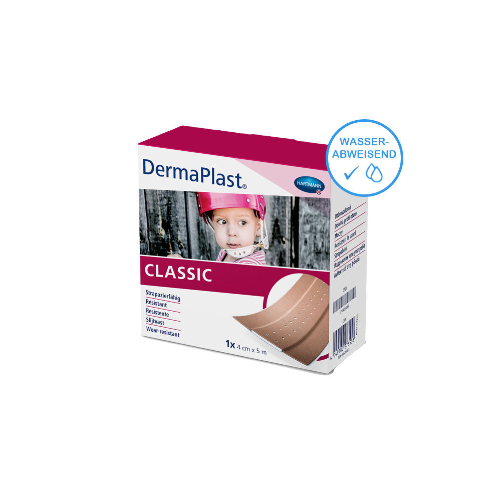 Wundpflaster-Packung „Classic“ mit Hinweis „wasserabweisend“