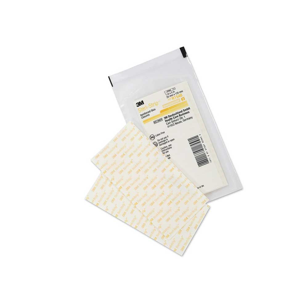 3M Steri-Strip Wundnahtstreifen, sterile Rayonfäden; 2 Pflasterstreifen im Beutelset