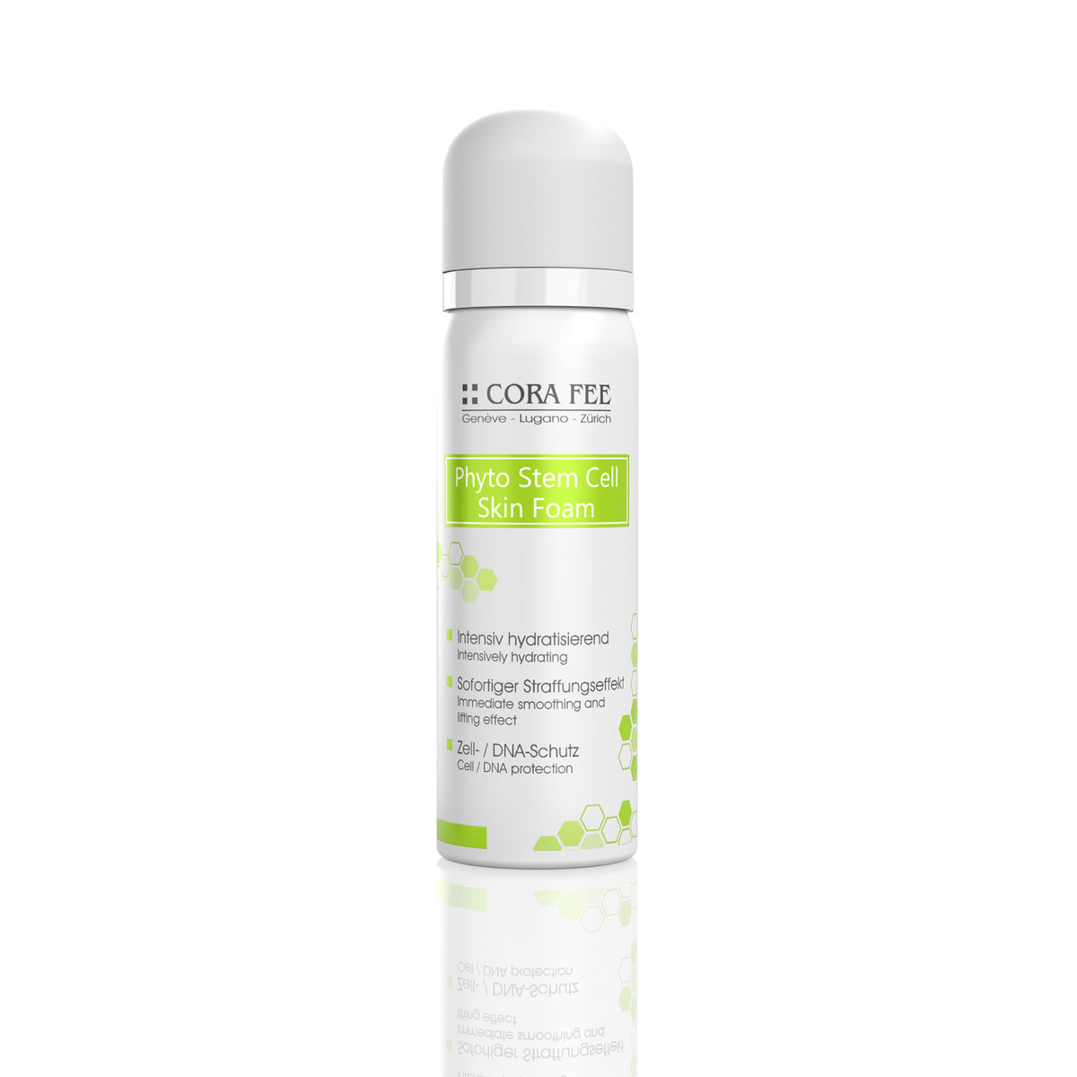 Cora Fee Skin Foam 75 ml: weiße Flasche mit Pumpspender