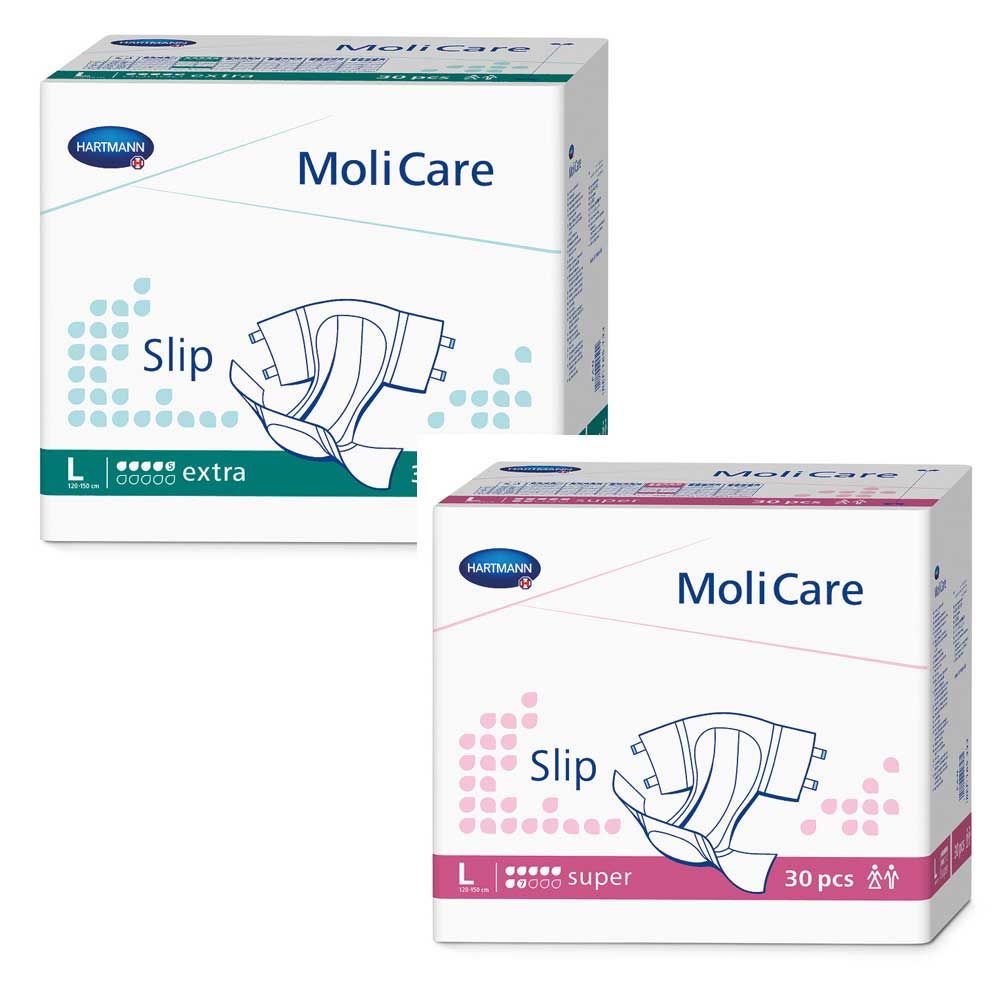 Inkontinenzslip-Set MoliCare Slip extra und super, Größe L, je 30 Stück