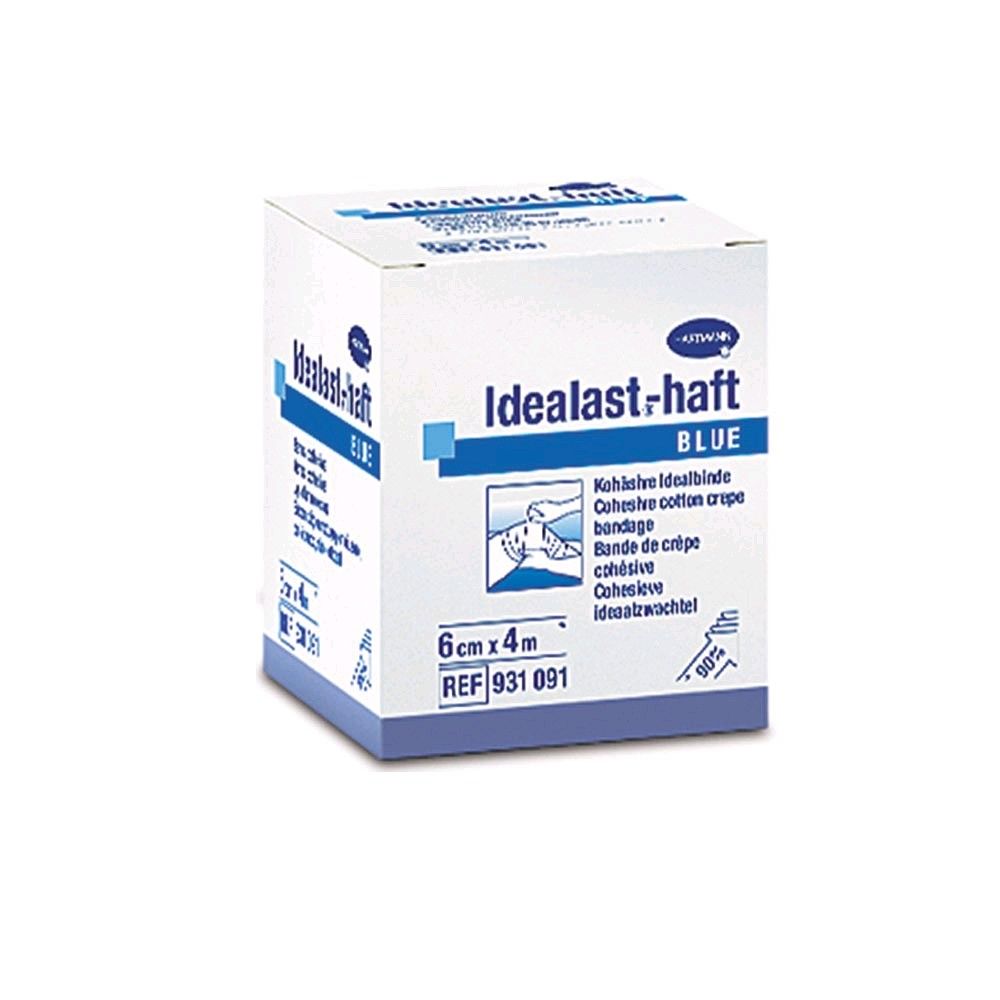 Idealast haft Color Haftbinde, blau, 6 cm x 4 m, Hartmann-Verpackung