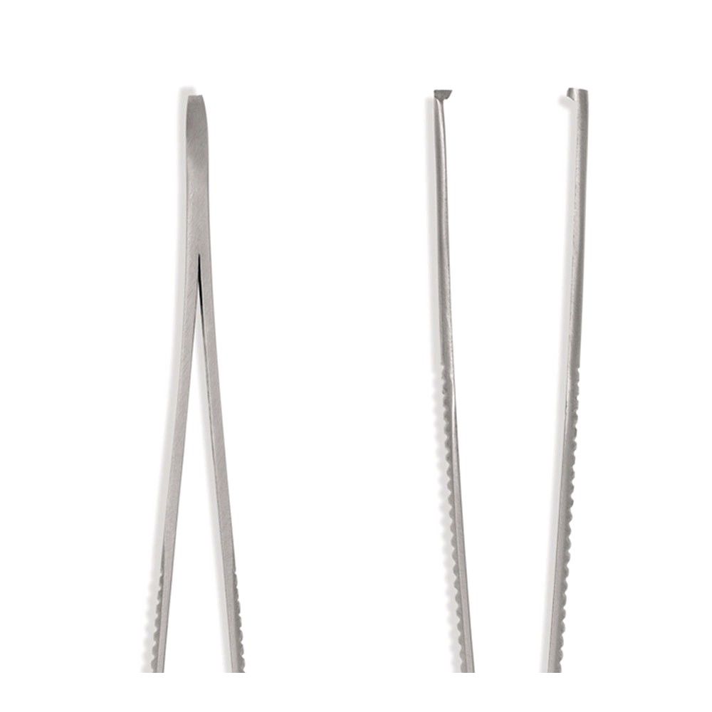Pinzetten-Spitzen der Adson-Pinzette gerade Hartmann, 12 cm, mit Riffelung