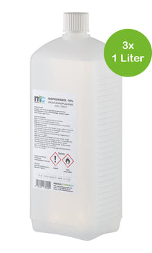 MC24 Isopropanol 70% 1‑Liter Flasche, 3er-Pack mit Etikett
