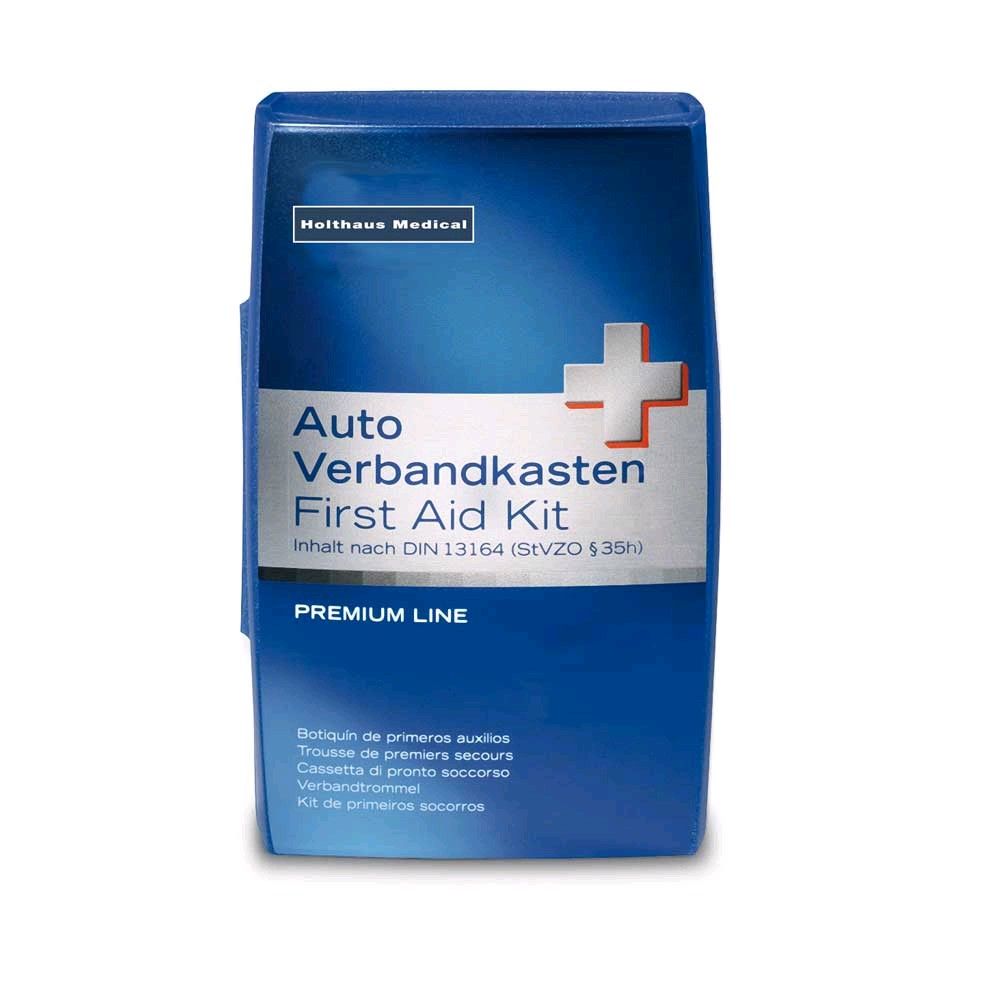 KFZ-Verbandskasten DIN 13164, Holthaus Medical, blauer Karton