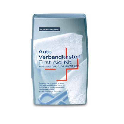 KFZ-Verbandskasten DIN 13164, Holthaus Medical, silberfarbene Ausführung