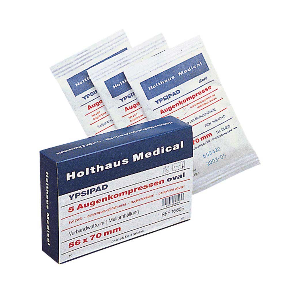 Holthaus Medical YPSIPAD sterile Augenkompressen, 56x70 mm, Packung mit 5 Stück