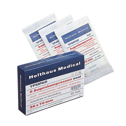 Holthaus Medical YPSIPAD sterile Augenkompressen, 56x70 mm, Packung mit 5 Stück