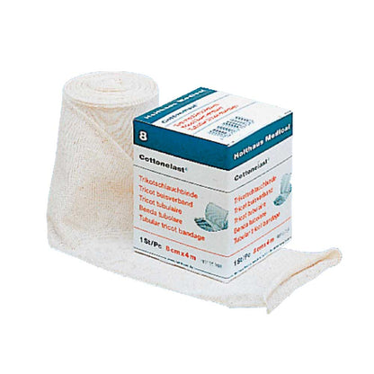 Holthaus Medical Cottonelast® Trikotschlauchbinde: weiße elastische Schlauchbinde, gerollt