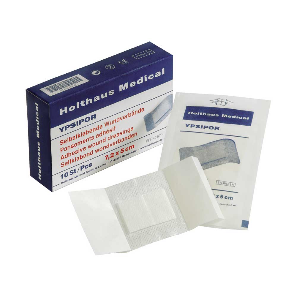 Steriler, selbstklebender Wundverband 7,2 x 5 cm; Packung mit einzeln verpackten Pads