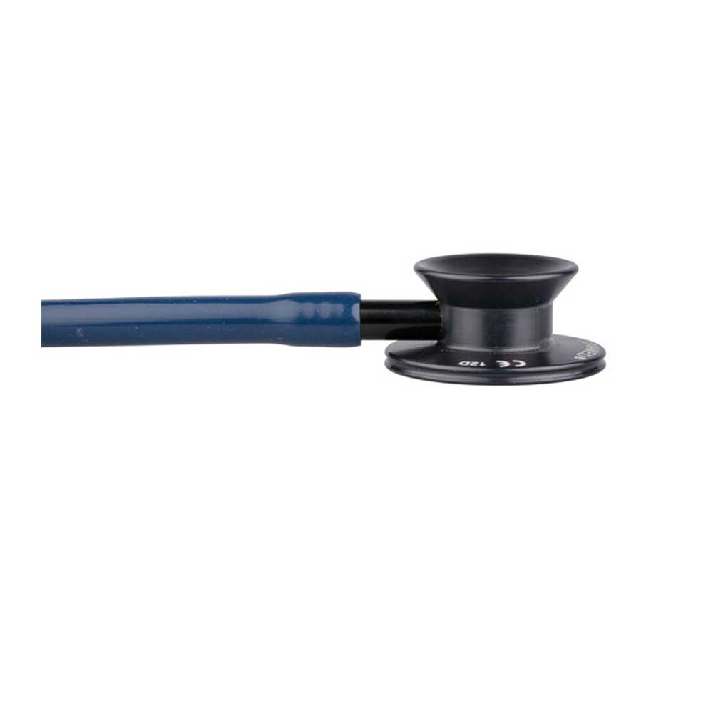 Edelstahl-Bruststück mit schwarzer flexibler Membran und blauem Schlauch
