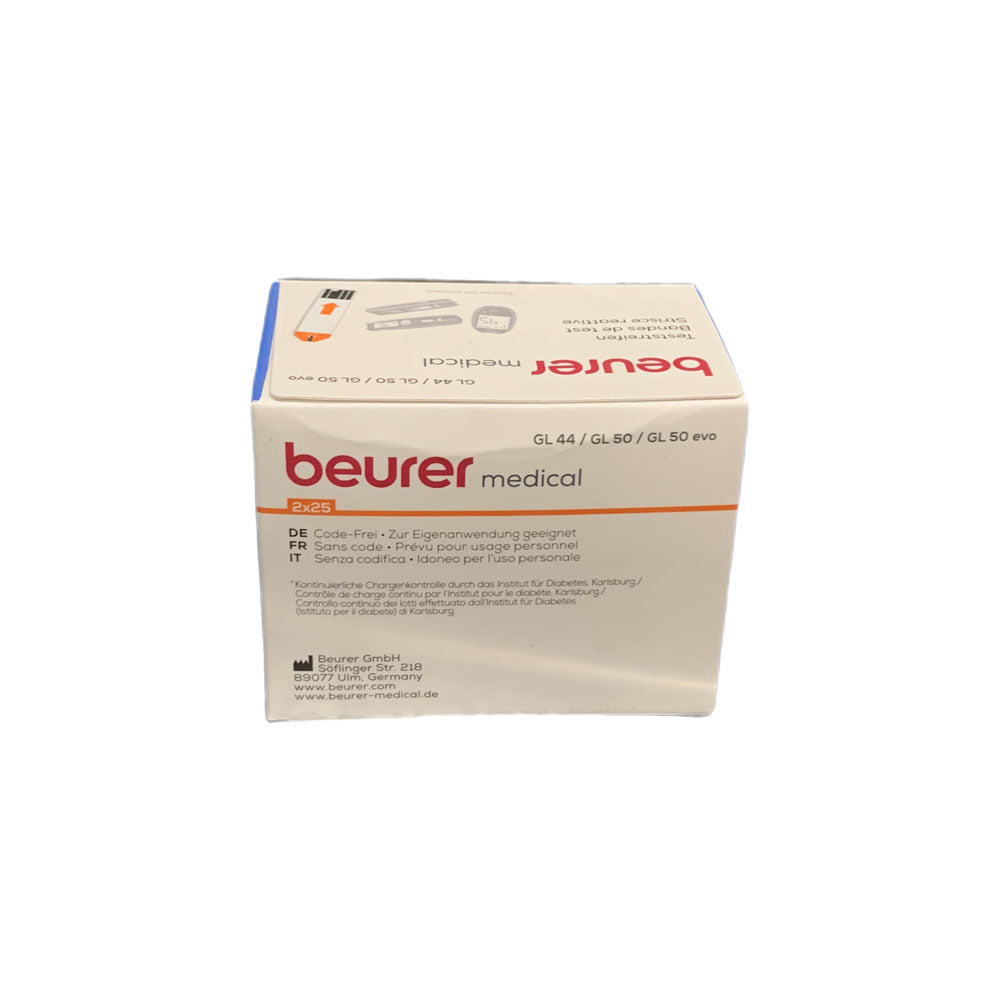 Blutzuckerteststreifen-Box Beurer medical Rückseite, für GL 44/GL 50 evo