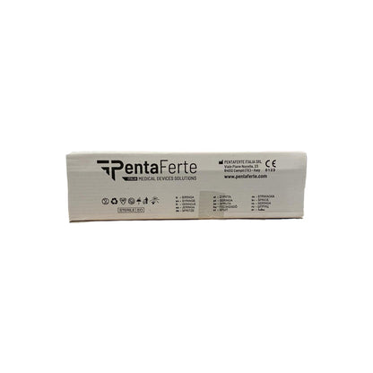 Verpackungskarton mit PentaFerte-Label, technische Angaben auf der Seite
