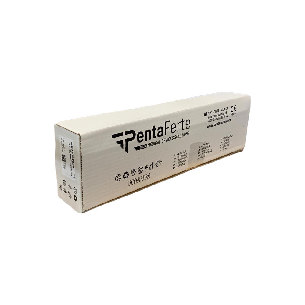 Verpackungskarton PentaFerte, seitliche Bedruckung und Zertifizierungsangaben
