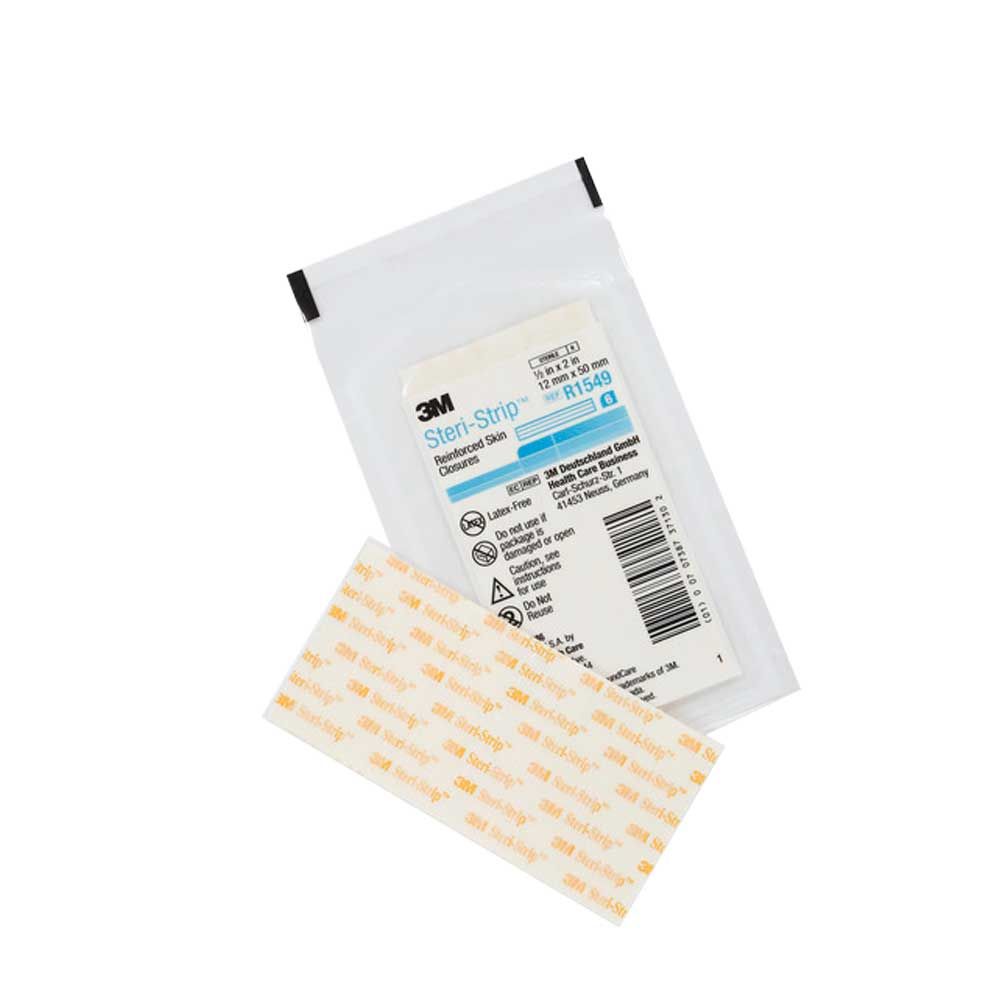 3M Steri-Strip Wundnahtstreifen, sterile Rayonfäden; 2 Streifen, sichtbar im Set
