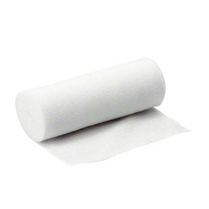 Elastischer Fixierverband als Rolle, weiß, mit langem Bandstreifen