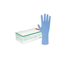 Blauer Langschaft-Nitrilhandschuh Vasco® Guard aus Nitril, Hand mit gespreizten Fingern