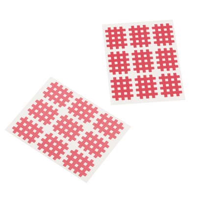 Rotes Gitterpflaster mit Kreuzraster, quadratisch