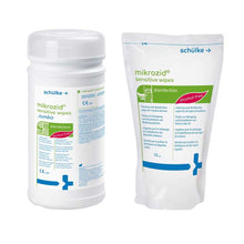 Schülke Mikrozid® Sensitive Jumbo Desinfektionstücher: Beutel und Spenderdose, alkoholfrei
