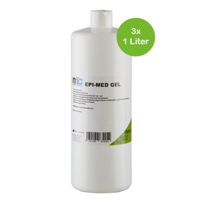 EPI-MED Kontaktgel, 3×1 Liter, weiße Flasche mit Dosierkappe