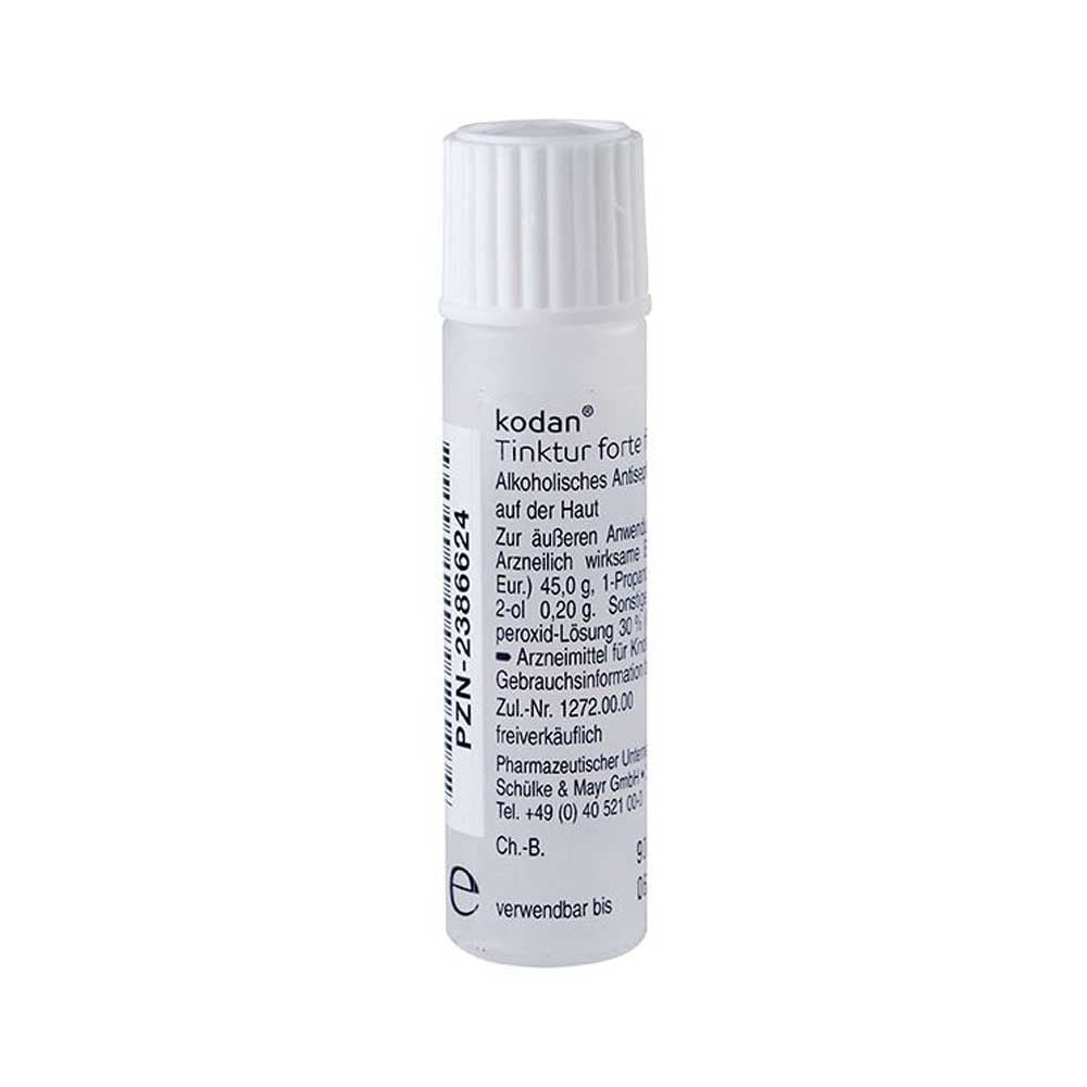 Kodan® Tinktur forte Antiseptikum in weißer Flasche mit weißem Schraubdeckel
