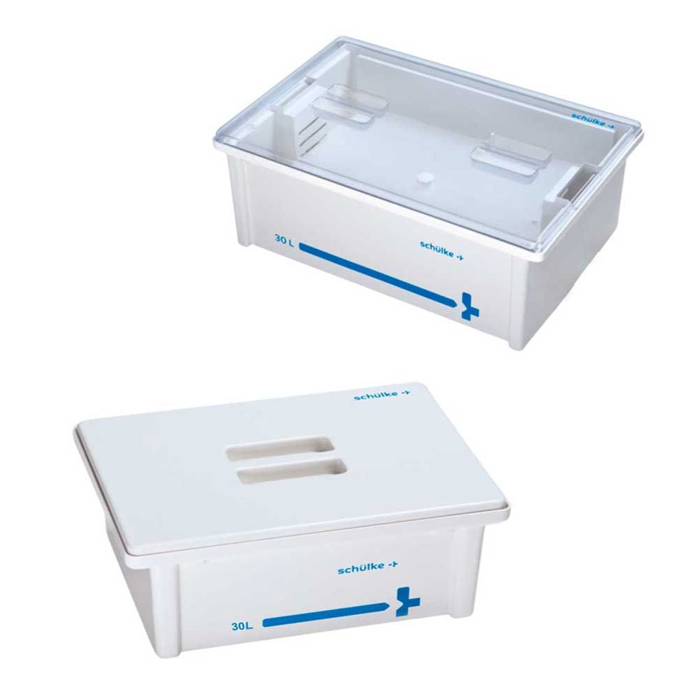 Instrumentenwanne-Set 30 l mit transparentem Deckel und Einsatz, schülke+