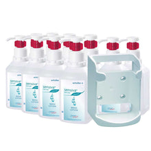 Schülke sensiva® Waschlotion-Set: 10×1000 ml Flaschen + Wandspender hyclick m.