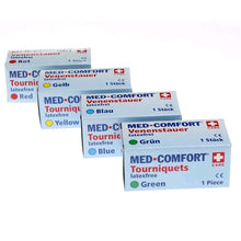 Med-Comfort Venenstauer mit Kunststoff-Schnalle in verschiedenen Farben, einzeln verpackt