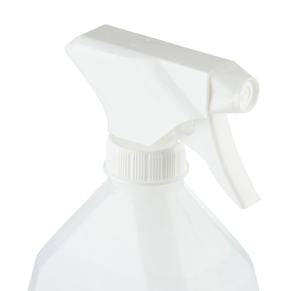 Desinfektionsmittel-Flasche mit Sprühkopf und weißem Dosierhebel