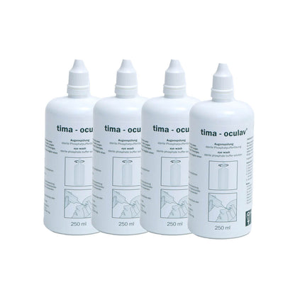 Augenspülflaschen mit Tropferspitze, 4x 250 ml