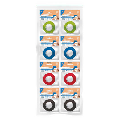 Selbsthaftender Pflasterverband-Set in Grün, Blau, Rot und Schwarz, Lifemed®