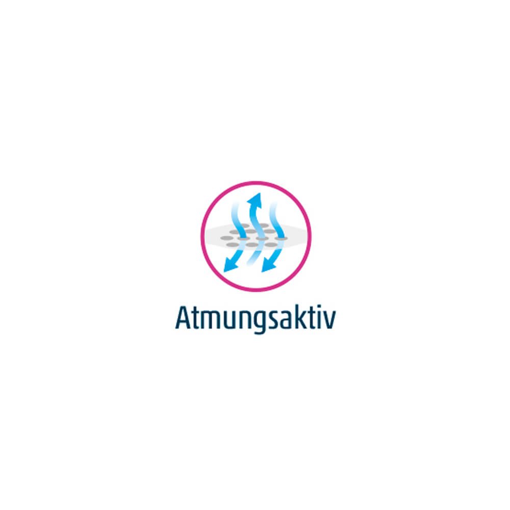 Atmungsaktives Pflaster: Funktionssymbol mit Luftstrom
