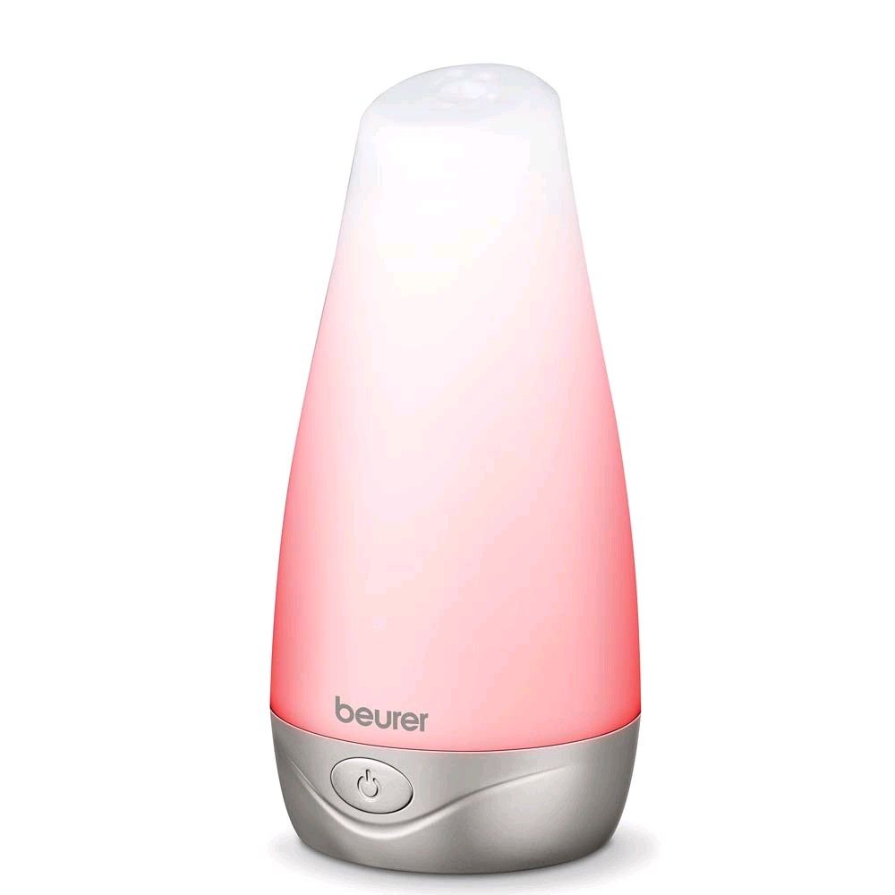 Ultraschall-Aromadiffusor beurer LA 30, rosa LED-Farblicht, silberne Basis