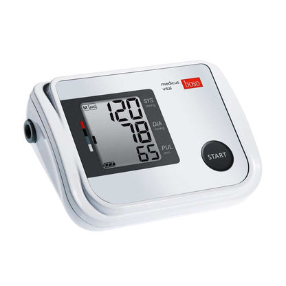 Oberarm-Blutdruckmessgerät boso medicus vital Vorderansicht mit Display und Startknopf