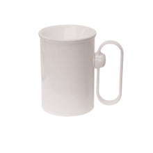 Trinkbecher mit drehbarem Griff, weiß