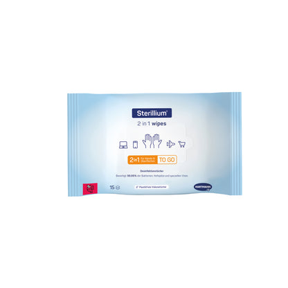 Sterillium® 2-in-1 Wipes Packung, Tuchspender im Folienbeutel, Hände & Flächen