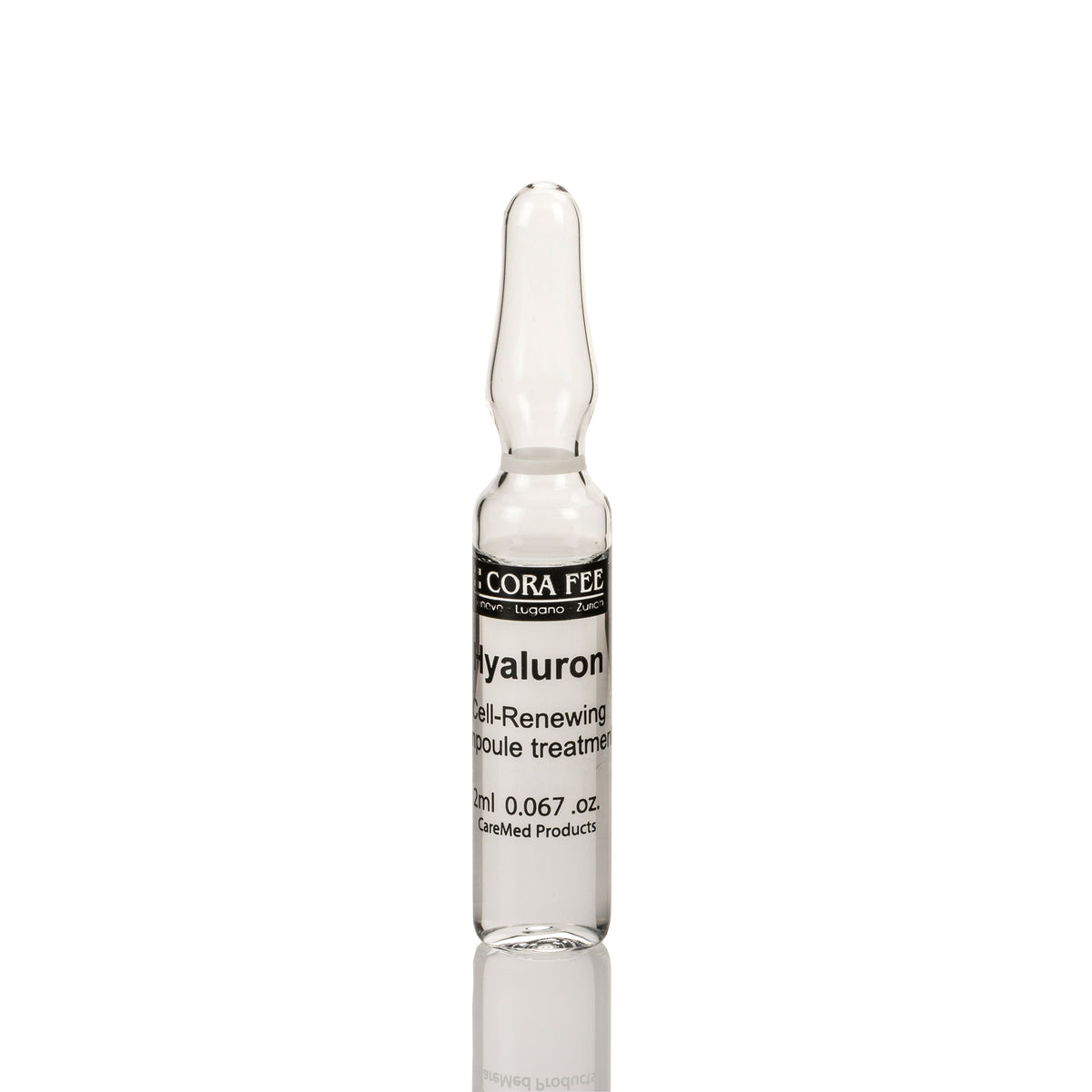 Cora Fee Hyaluron Ampulle mit Tropfer, transparente Glasampulle