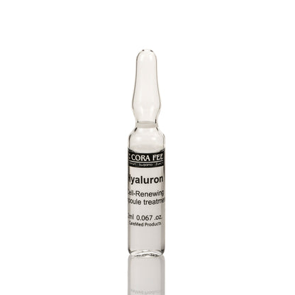 Cora Fee Hyaluron Ampulle mit Tropfer, transparente Glasampulle