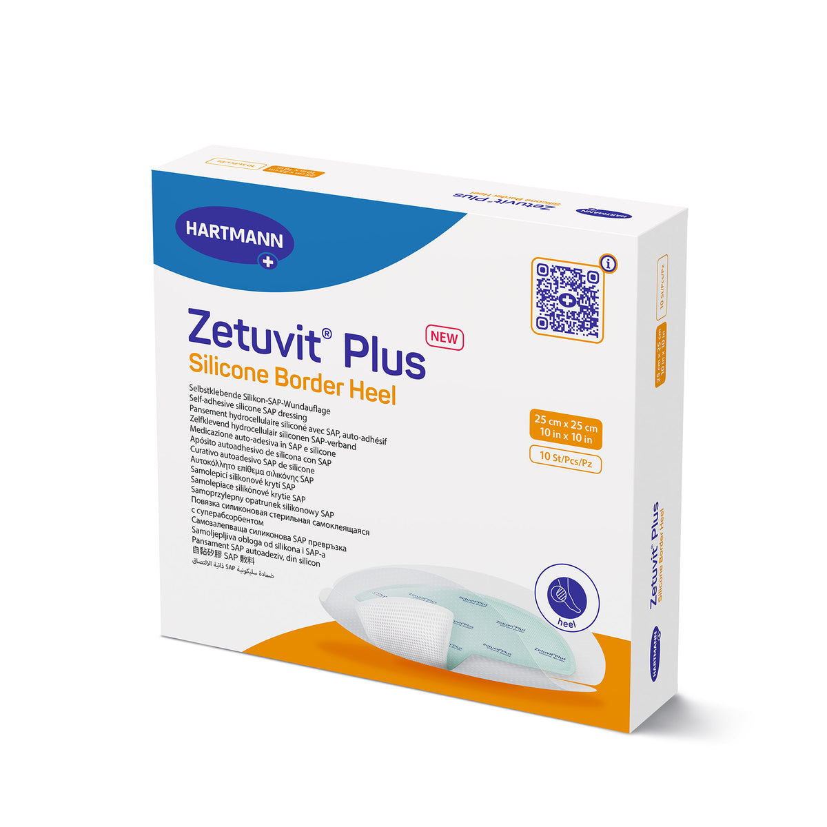 Hartmann Zetuvit® Plus Silikonrand-Verband, 25×25 cm, Packung