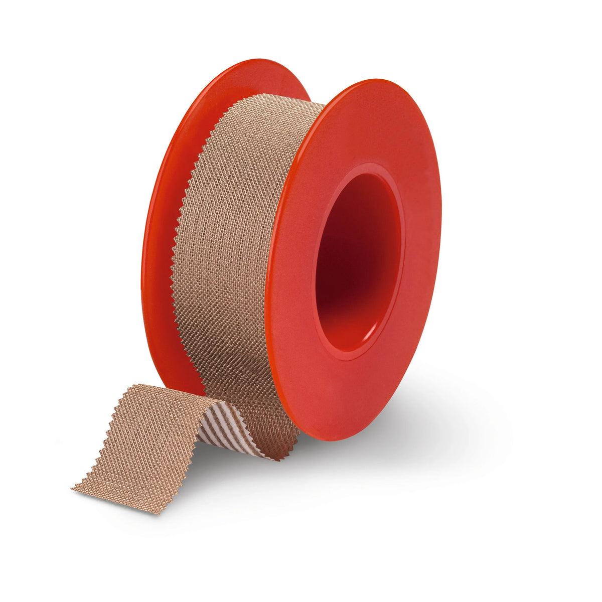 Spulenpflaster-Rollen auf rotem Kern, beige Klebeband 2,5 cm x 9,2 m (12 Stück)