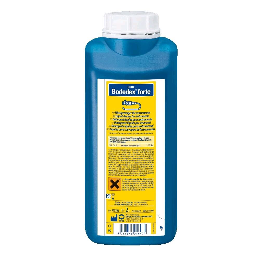 Instrumenten-Reiniger Bodedex forte, blauer Kanister mit Frontetikett