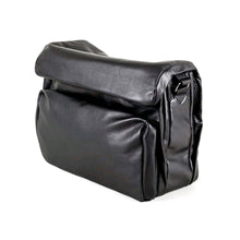 Dürasol Umhänge-Doktortasche aus Soft-Nappaleder, schwarz, mit Überschlag