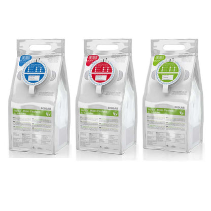 Ecolab Incidin Wipes Flexpack Trockentücher: 3 Farben (blau, rot, grün)