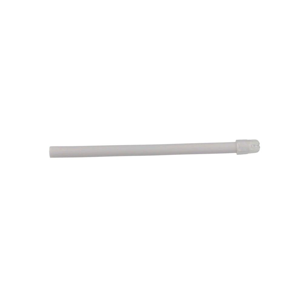 Speichelsauger mit loser Kappe, 15 cm, weiß