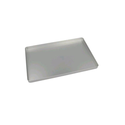 Aluminium-Normtray-Boden in Silber, ungelocht als flache Schale