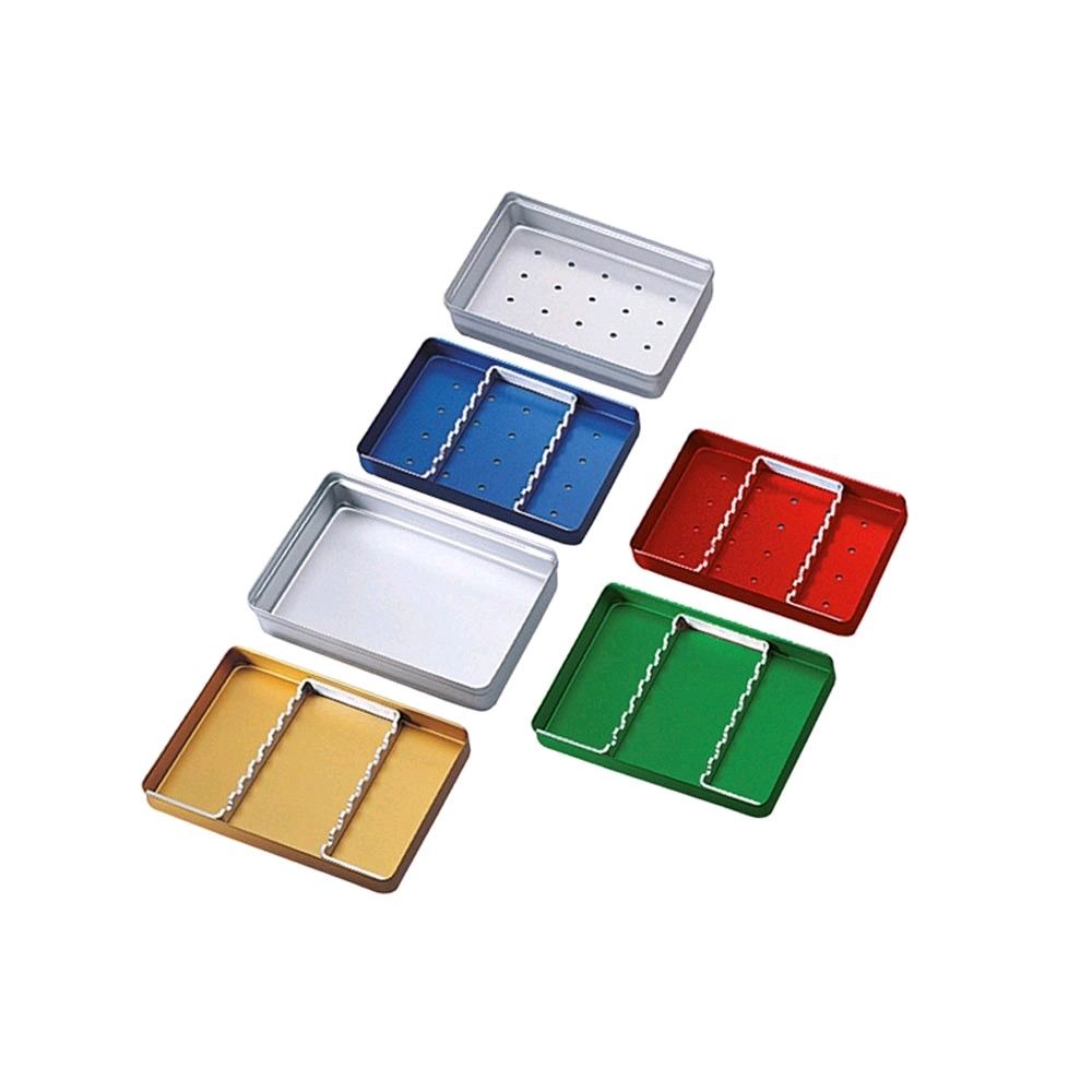 Flacher Aluminium-Deckel mit Lochmuster für Mini-Tray, rechteckig, silbern