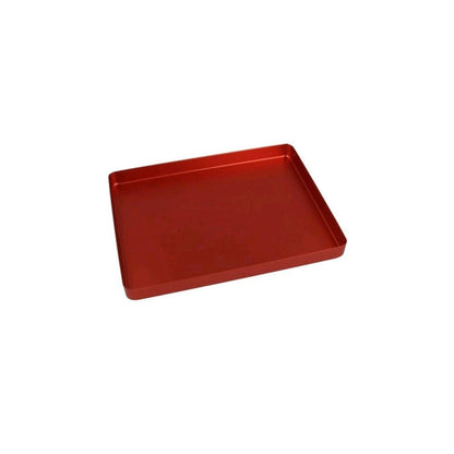 Euronda Mini-Tablett-Boden aus Aluminium, rot, glatt und ungelocht