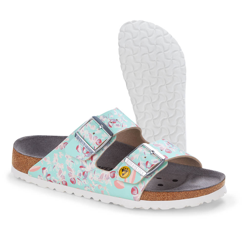 Arizona ESD Antistatisch, Birkenstock, Blumenwiese Minze, Schmal, 35