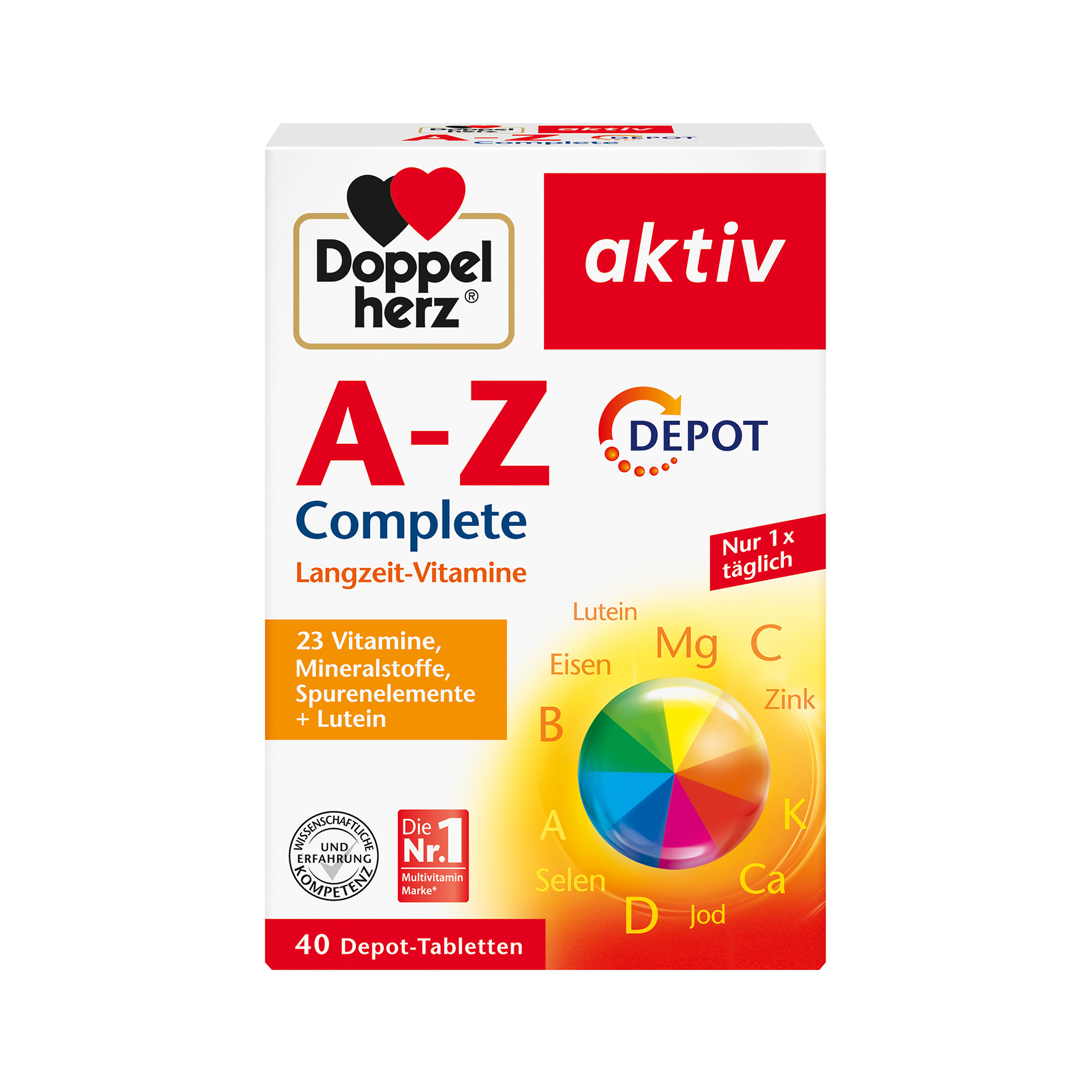 Doppelherz aktiv A-Z Depot, Langzeit-Vitamine, 40 Tabletten