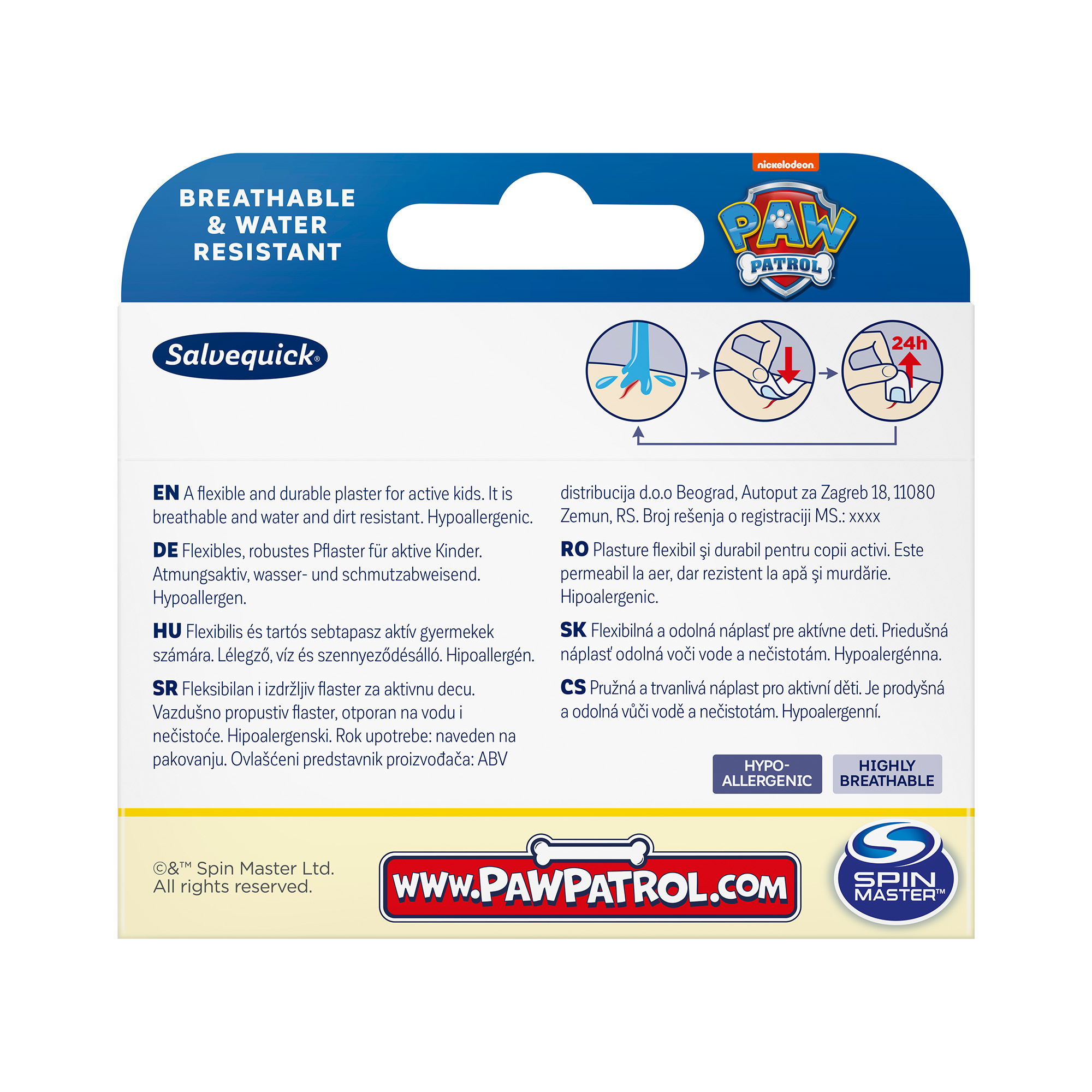 Holthaus Medical Salvequick® Kinderpflaster Paw Patrol, 20 Stück