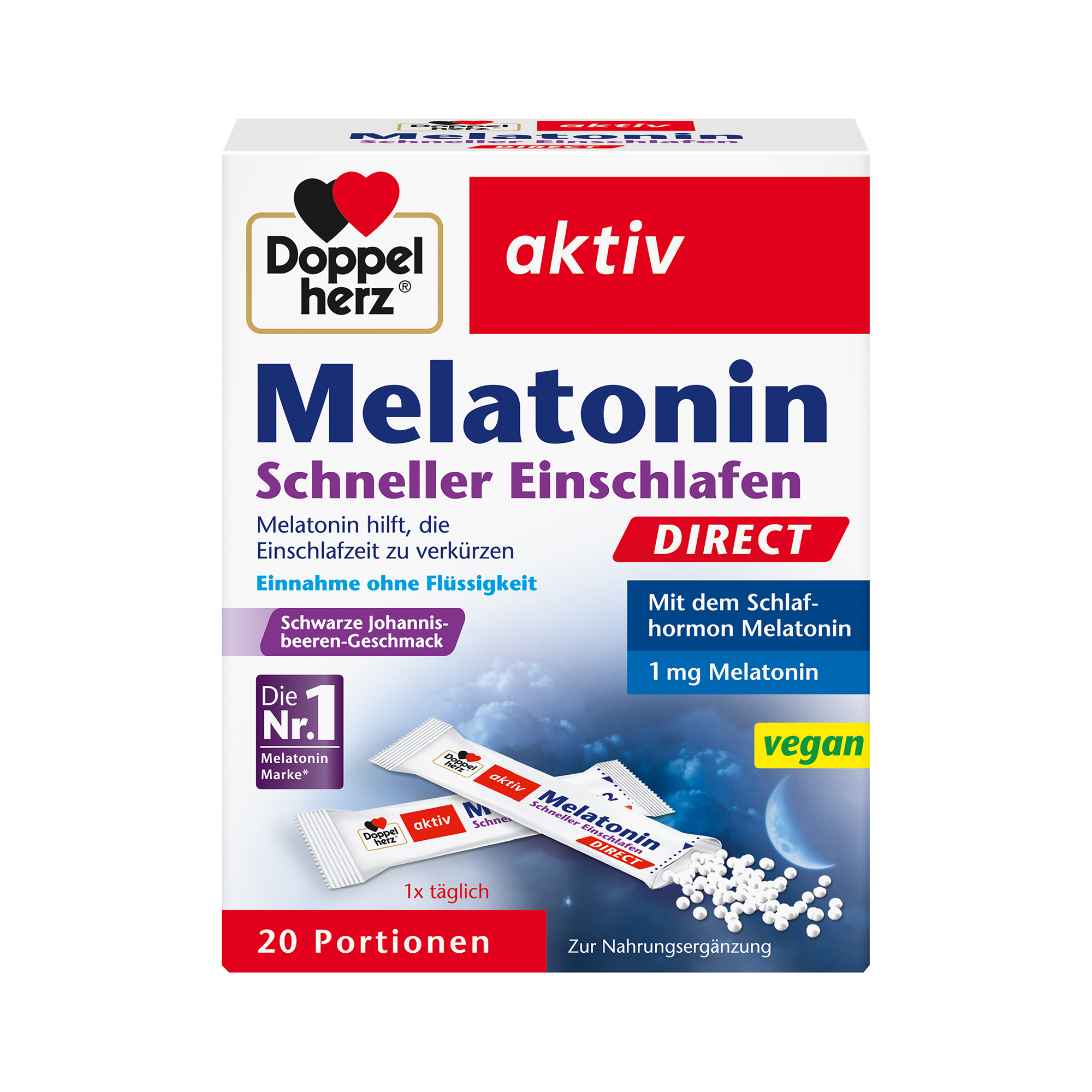 Doppelherz aktiv Melatonin Direct, 20 Portionen